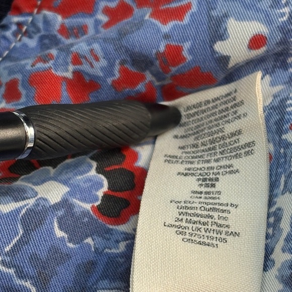 Free People Daytrip Floral Paisley Bomber Jacket Blue Cream S Boho Festival - Picture 11 of 11